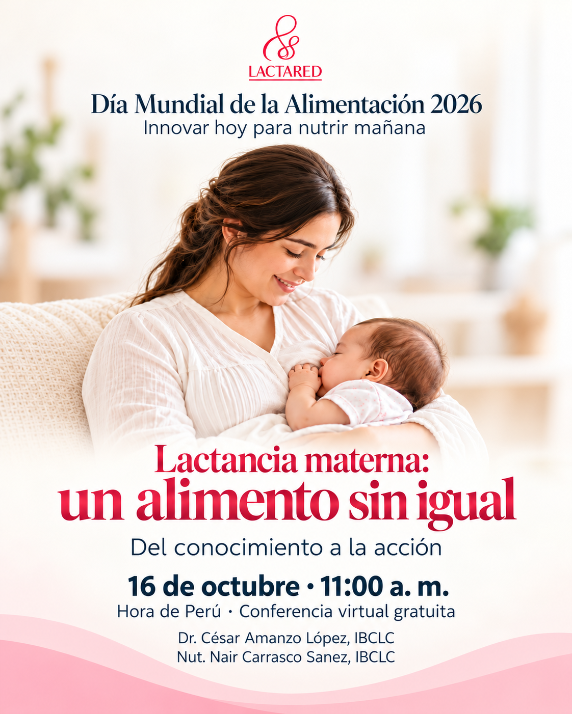 Afiche de la conferencia Lactancia materna: un alimento sin igual